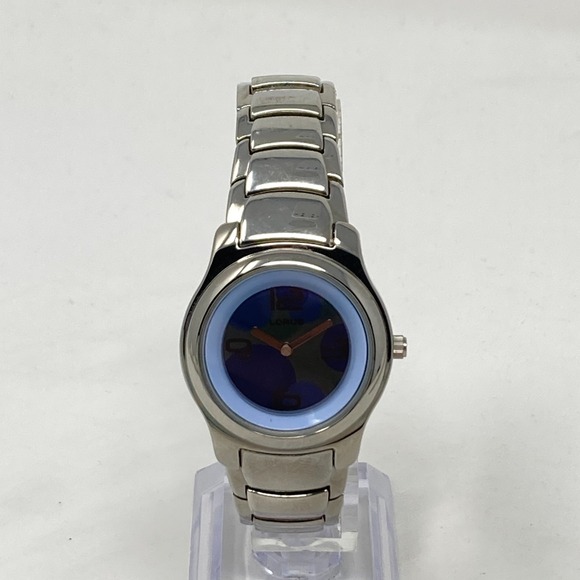Lorus Watch Women 32mm Silver Tone Blue Dial LR0798 New Battery 7" - Picture 4 of 16